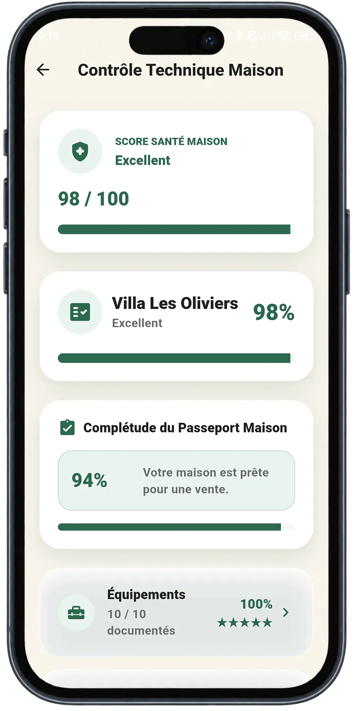 Score du Contrôle Technique Maison